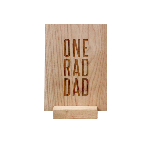 One Rad Dad Wooden Card